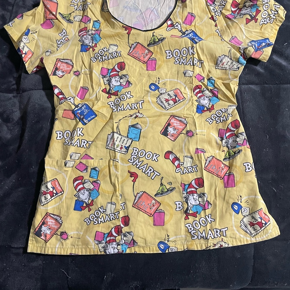 Dr. Seuss Yellow Scrub Top